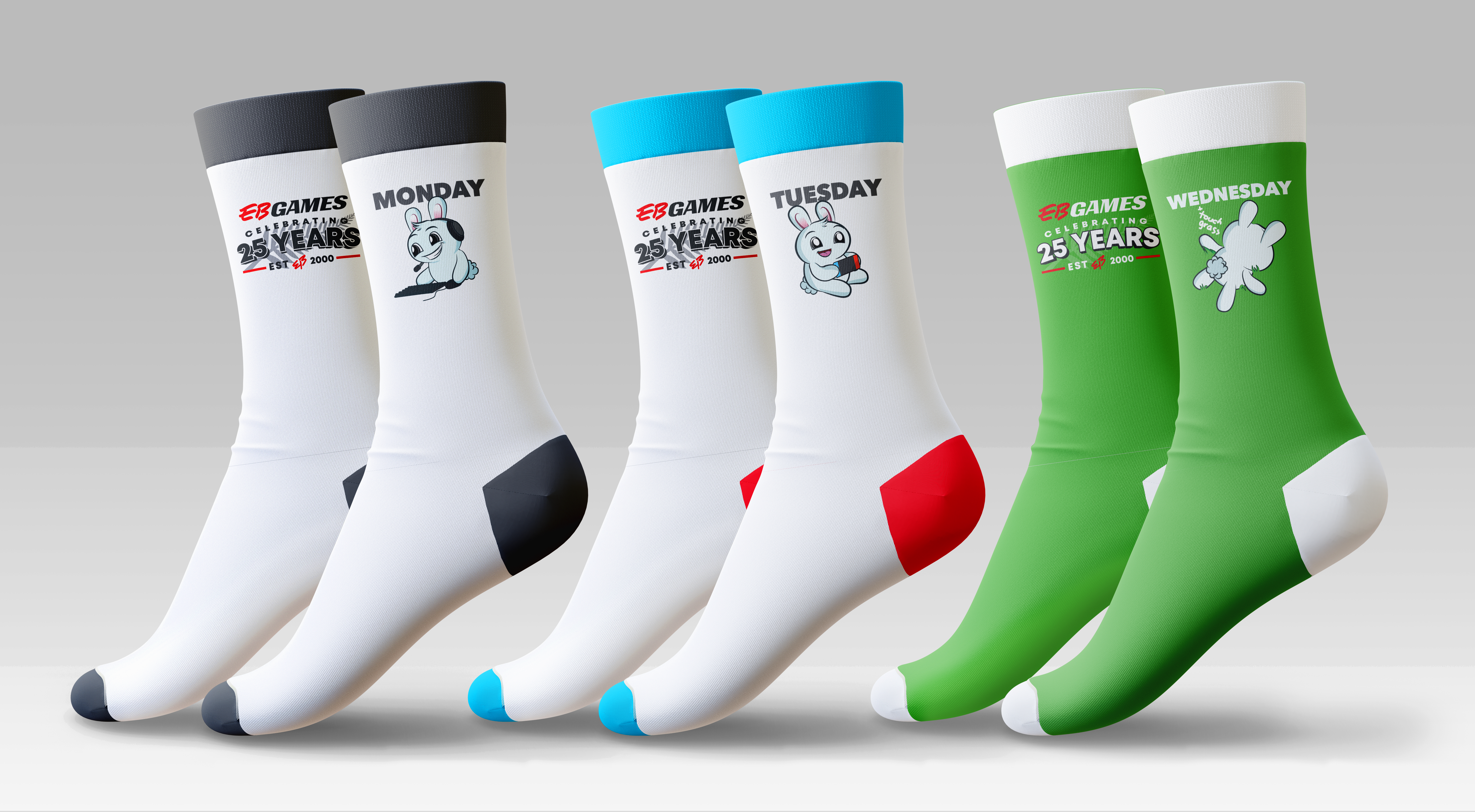 EB Games Socks Mockup